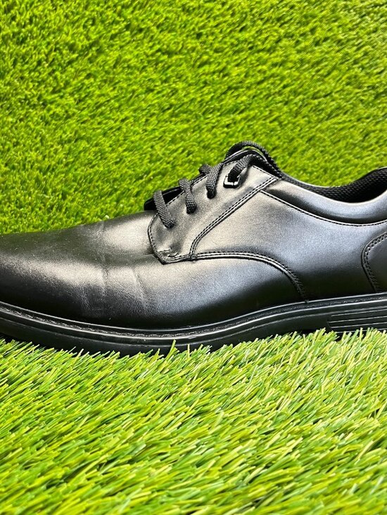 Nunn Bush Wade Mens Size 12 Black Classic Leather Plain Toe Oxford Dress Shoes main image 4